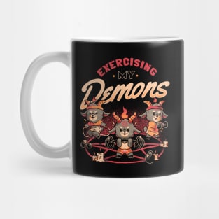 Exercising My Demons - Cute Evil Dark Funny Baphomet Gift Mug